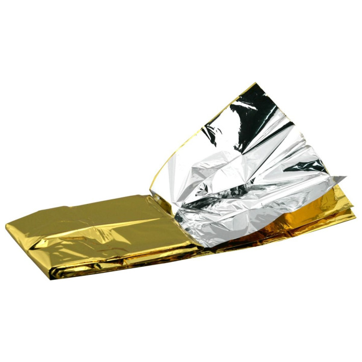 Patura izoterma auriu-argintiu, 210x160cm