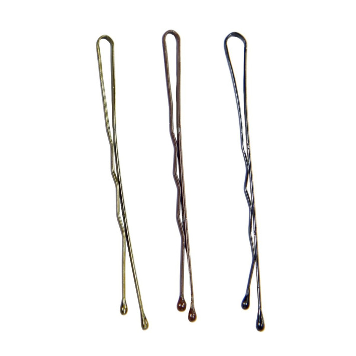 Agrafe de par ondulate 63mm - aurii, negre, maro - 500 bucati