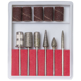 Freze diamantate 5bucati + 1 adaptor + 5 role abrazive/set