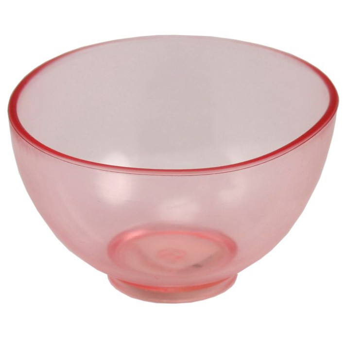 Bol de mixare din PVC, mic (86.5x51.6mm) rosu transparent 