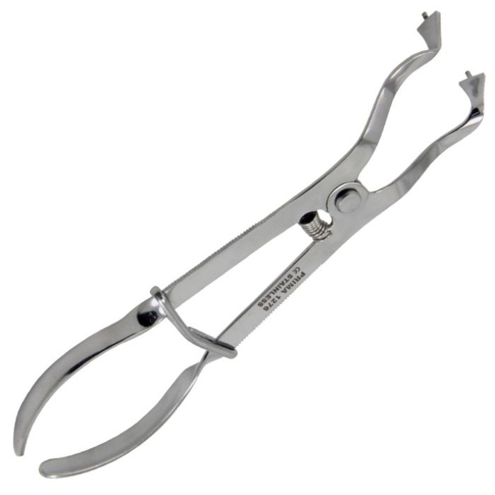 Cleste din otel inoxidabil PRIMA, pentru aplicat clemele de diga