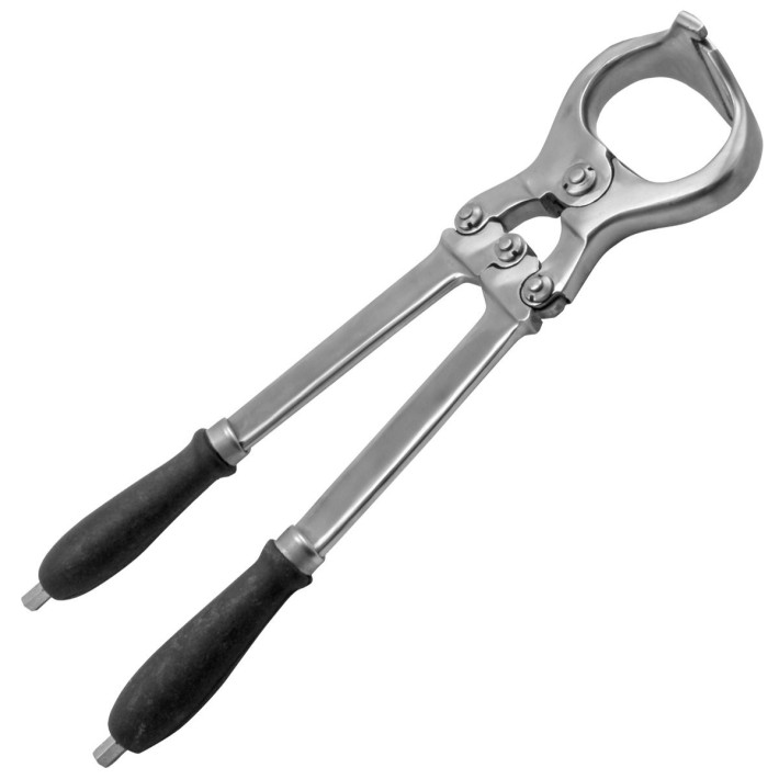 Cleste PRIMA articulat, emasculator pentru castrare nesangeroasa 42 cm, latime activa 60 mm, inox
