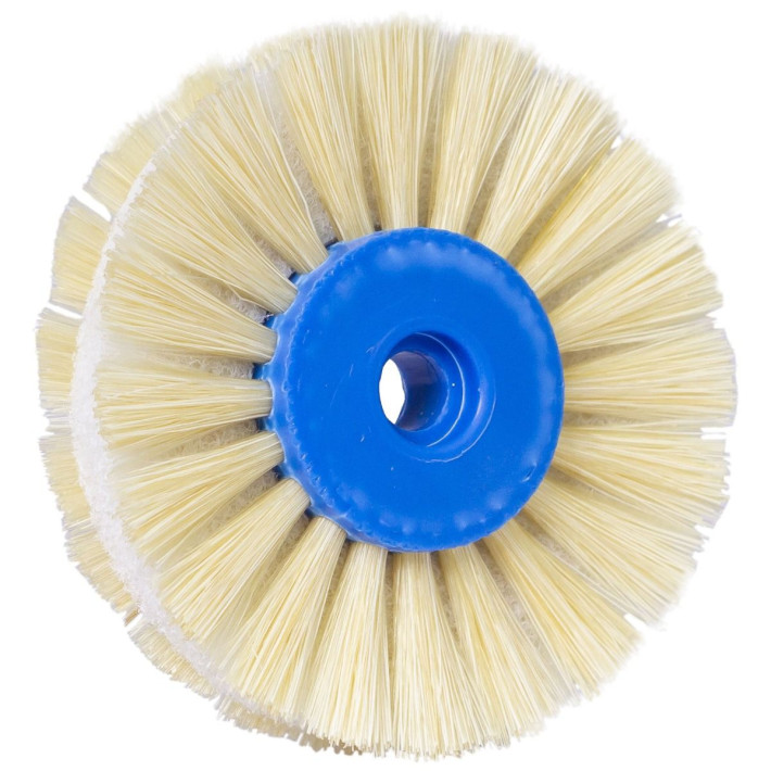 Perie B intercalata 2/65/55, PRIMA, cu burete, alba, diametru 8cm