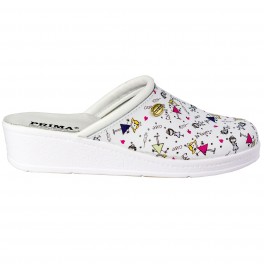 Saboti din piele PRIMA, design pediatric cu desene copii, marimi 35-40, 1 pereche