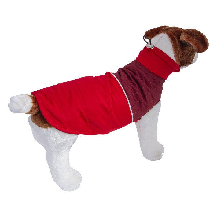 Jacheta din material textil PRIMA, pentru caini si pisici, fas rosu/grena