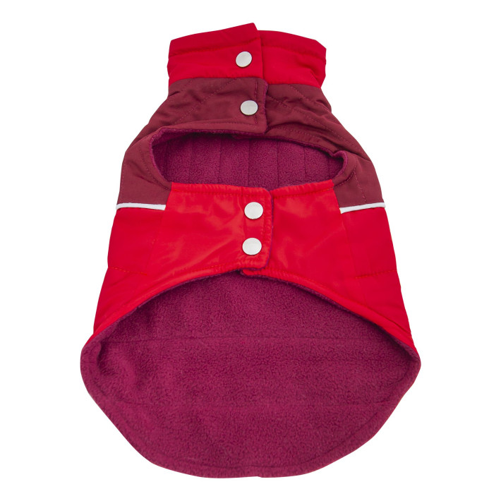 Jacheta din material textil PRIMA, pentru caini si pisici, fas rosu/grena