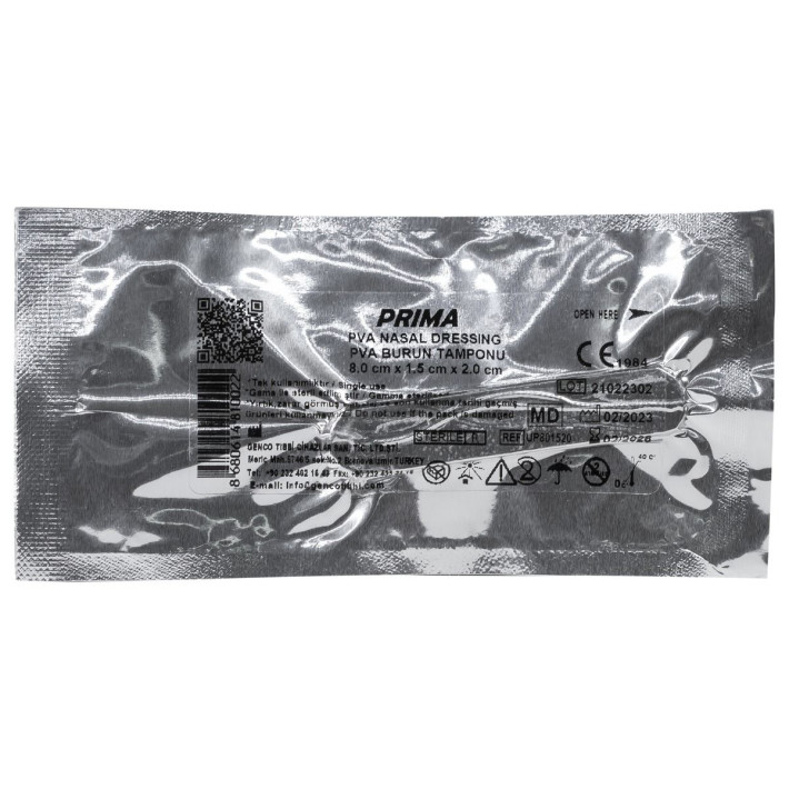 Tampon nazal hemostatic 8X2X1.5cm ALB 1buc