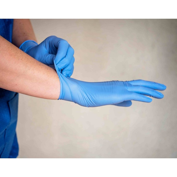 Manusi pentru examinare ABENA, nitril, albastre,nepudrate , Classic, -  100 bucati 