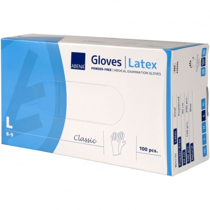 Manusi de examinare ABENA Classic, latex natural, nepudrate - 100 bucati