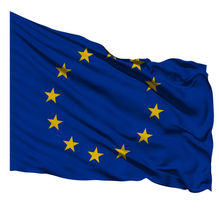 Drapel pentru exterior, din poliester, 90x135cm, albastru