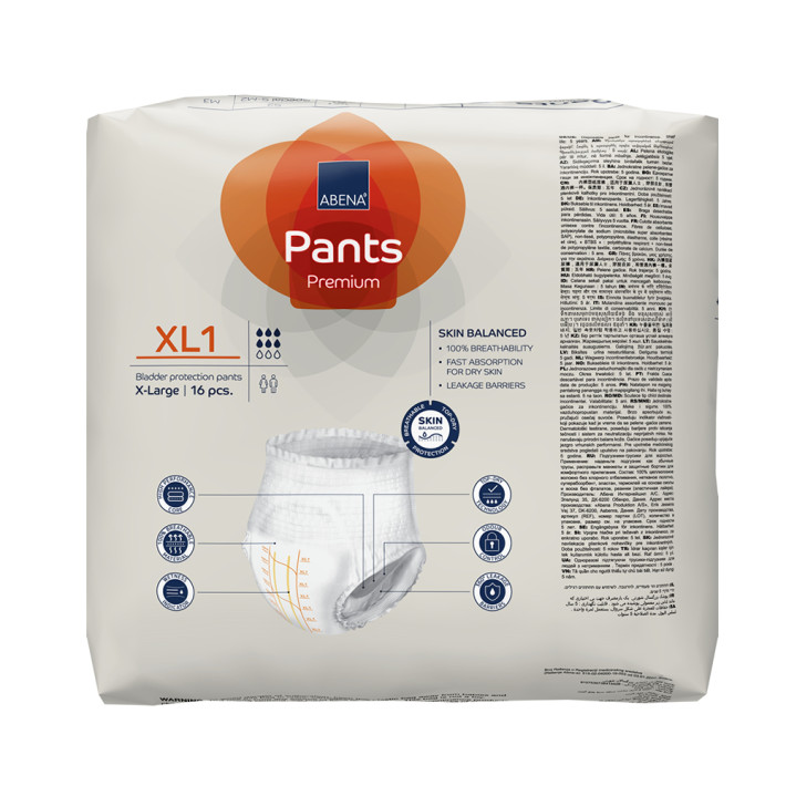 Abena Pants XL1, chilot incontinenta adulti 1400 ml - 16 bucati