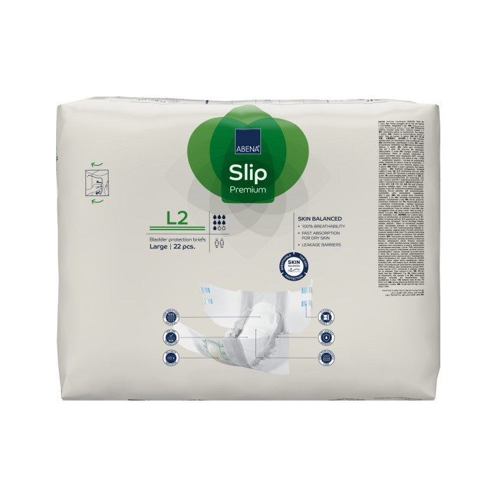 Abena Slip - Scutece incontinenta adulti premium - L2 - 3100 ml - 22 buc