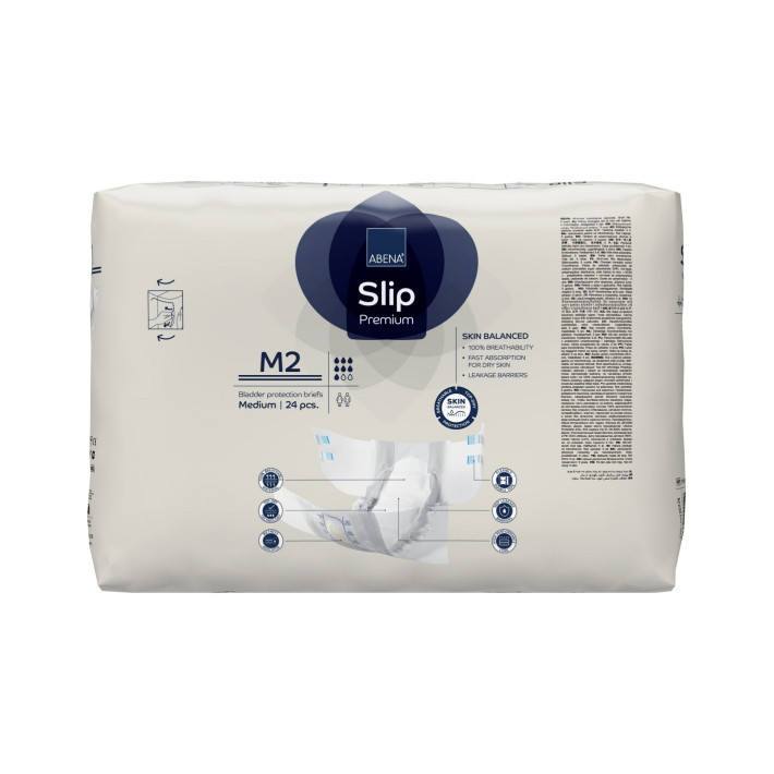 Abena Slip - Scutece incontinenta adulti premium - M2 - 2600 ml - 24 buc