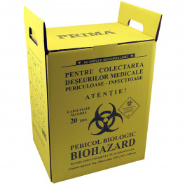 Cutie incinerare deseuri infectioase 20litri - 1 bucata