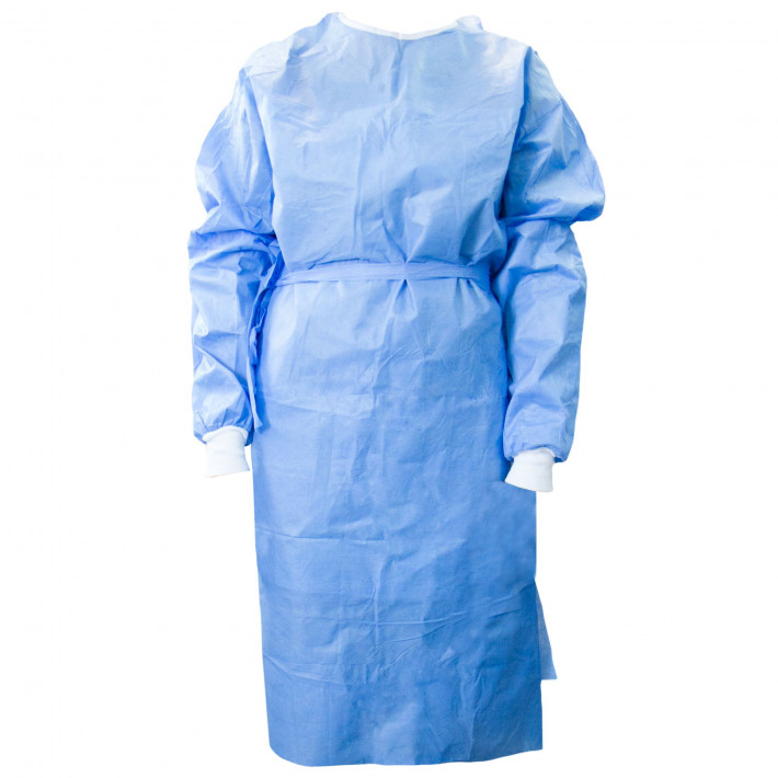 Halat bloc operator PRIMA, ranforsat, steril, albastru