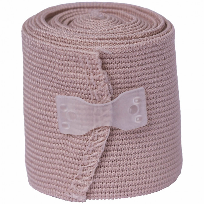 Bandaj Elastic ALINTA 5cm x 4,5m, intarit, latex free, grosime 1mm, natur - 1 rola