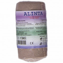 Bandaj Elastic ALINTA 7.5cmx4,5m, Intarit, latex free grosime 1mm, natur - 1rola