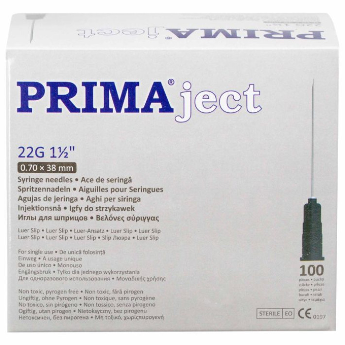 Ace seringa 22G, 1 1/2', negru - 100 bucati