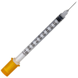 Seringi pentru insulina PRIMA, ac incastrat 27G, 1 ml - 100 bucati