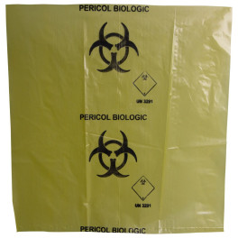Cutie 10 litri cu sac Biohazard pentru colectarea deseurilor medicale infectioase