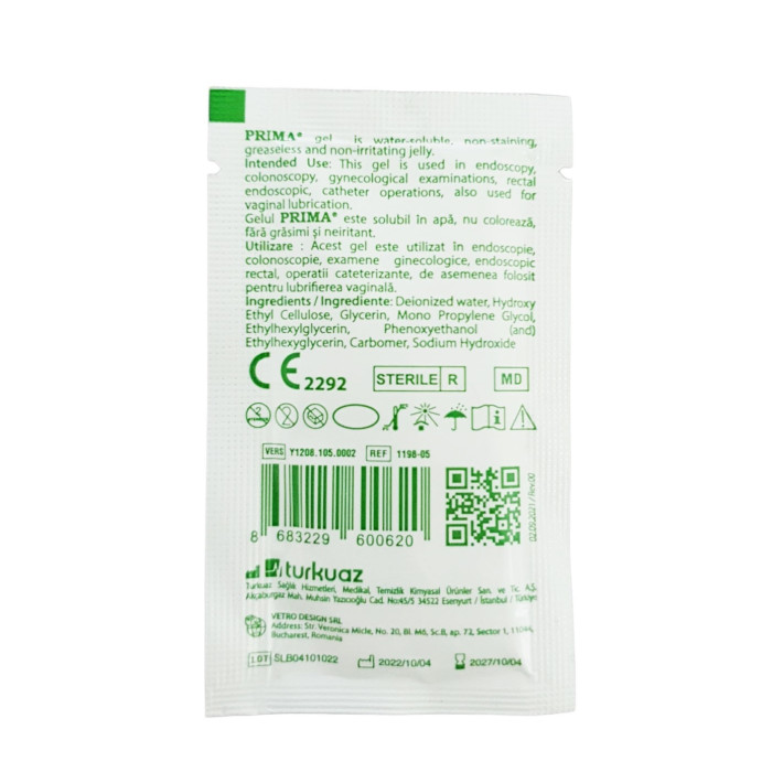 Gel lubrifiant steril, punga 5 grame, marcaj CE - 100 bucati