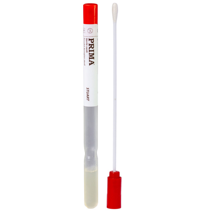 Exudat faringian steril PRIMA,cu mediu de transport STUART, 100 bucati. Exudat faringian steril PRIMA,cu mediu de transport STUART, 100 bucati.