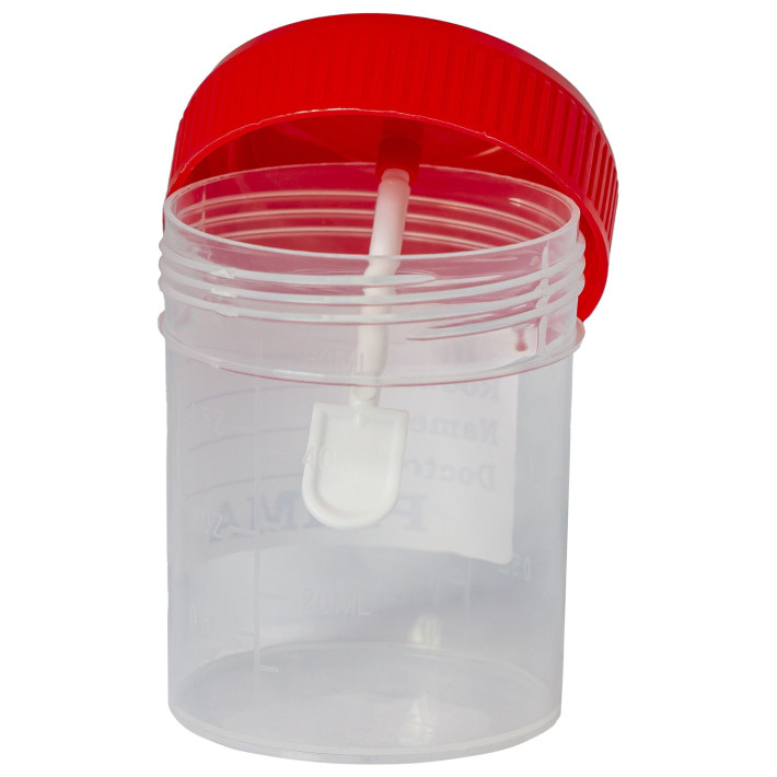 Recipient coprocultura + spatula recoltare 60ml steril 