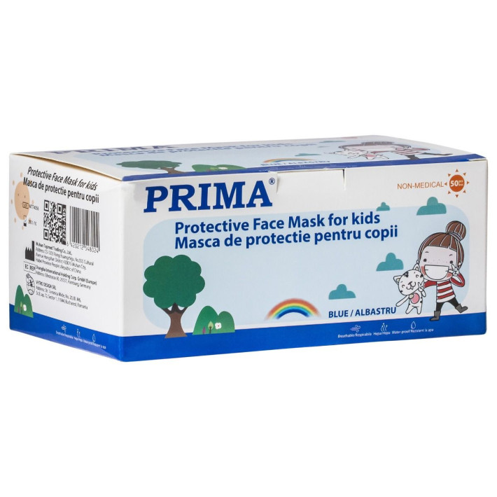 Masca medicala pentru copii, 3 pliuri, 3 straturi  - 50 bucati/pachet