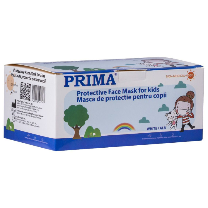 Masca medicala pentru copii, 3 pliuri, 3 straturi  - 50 bucati/pachet