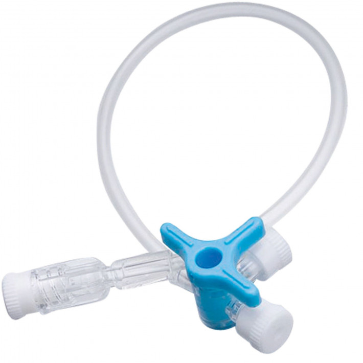 Robineti perfuzie cu 3 cai cu extensie 100 cm, sterili - 30 bucati