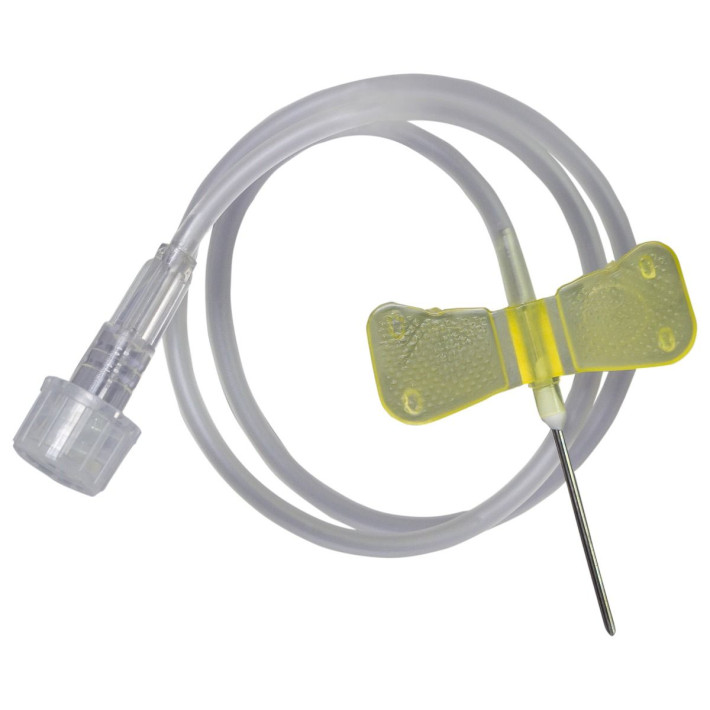 Microperfuzoare sterile (fluturasi) cu ac 20G - galbene - 100 bucati