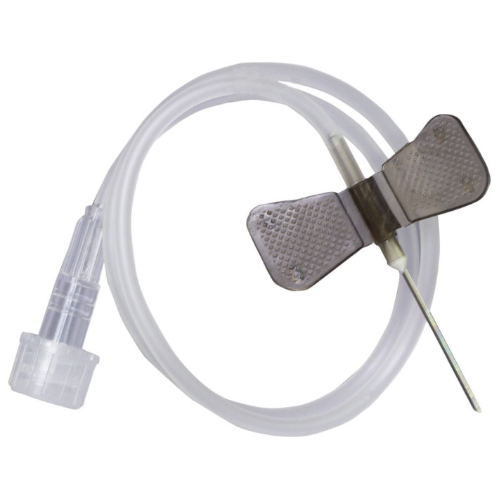 Microperfuzoare sterile (fluturasi) cu ac 22G - negre - 100 bucati