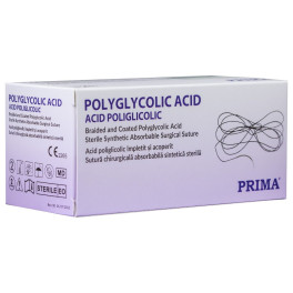 Sutura acid poliglicolic 75cm, resorbabila, ac cu varf taietor 1/2, 30mm, USP 0, 12 bucati/ cutie Sutura acid poliglicolic 75cm, resorbabila, ac cu varf taietor 1/2, 30mm, USP 0, 12 bucati/ cutie