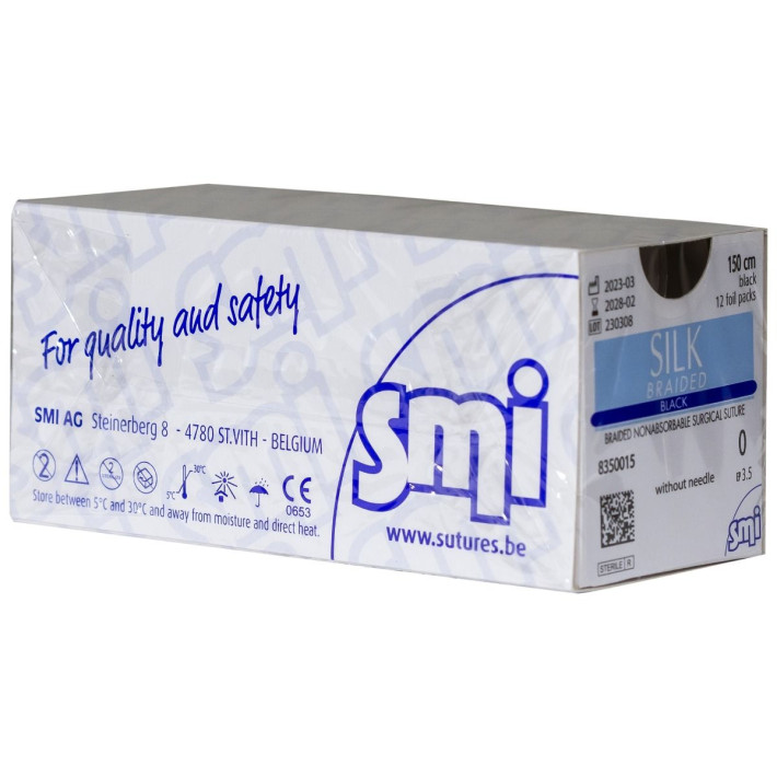 Sutura matase fara ac USP0 150cm 12 buc/cutie