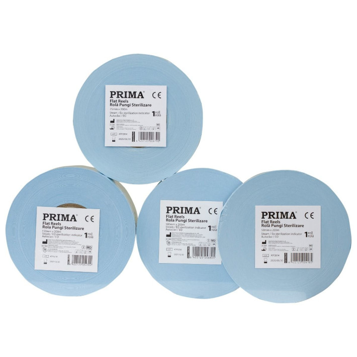 Rola de pungi pentru sterilizare PRIMA, 50mmx200m, autoclav/EO - 1 rola