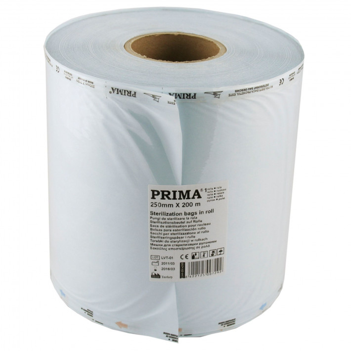 Rola de pungi pentru sterilizare PRIMA, 250mmx200m, autoclav/EO, 1 rola
