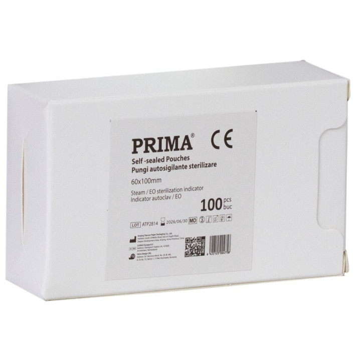 Pungi autosigilante sterilizare Autoclav/EO PRIMA, 60x100mm(40x50mm), 100 bucati