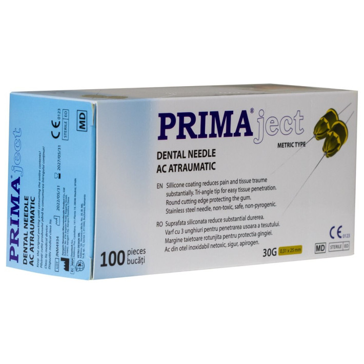 Ace atraumatice 30G, L-0.31x25mm, filet metric - 100 bucati