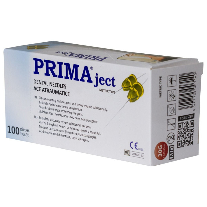 Ace atraumatice 30G, S-0.31x21mm, filet metric - 100 bucati