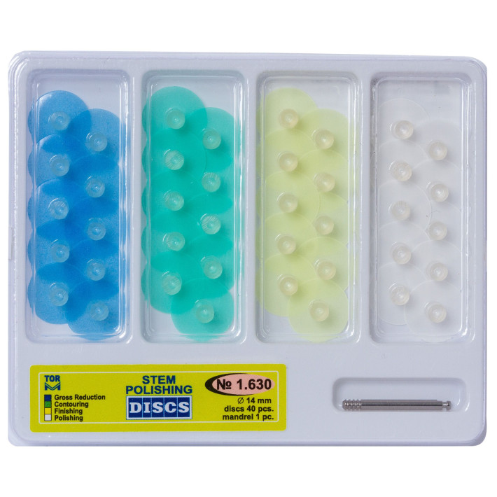 Discuri finisare si lustruire intregi, 14 mm, asortate, 40 bucati