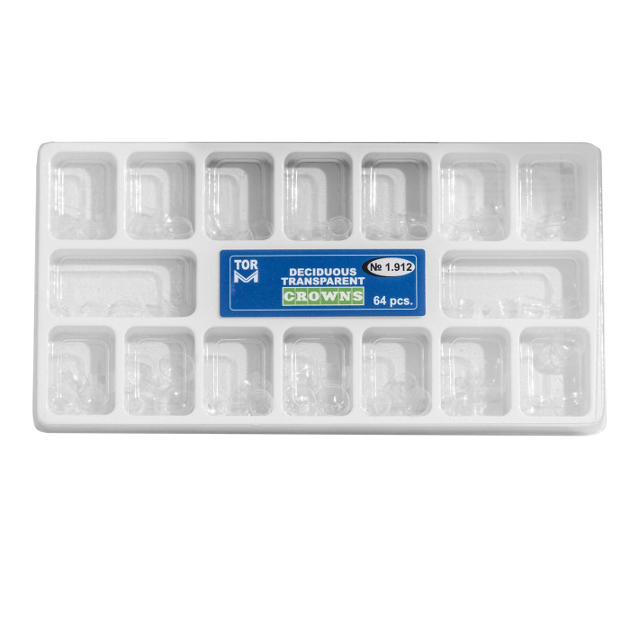 Coroane / Cape transparente celuloid pentru copii 64/set