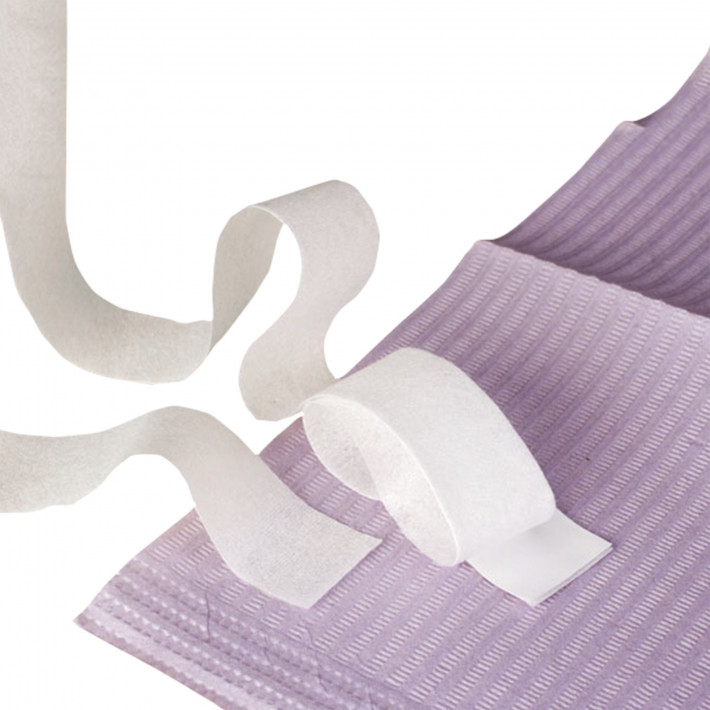 Legatura bavete hartie 7x9x43 cm, albe - 200 bucati