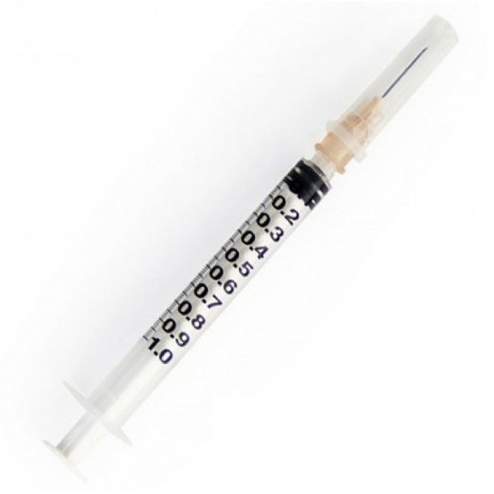 Seringi tuberculinare 1ml, cu ac 25G, de unica folosinta - 120 bucati