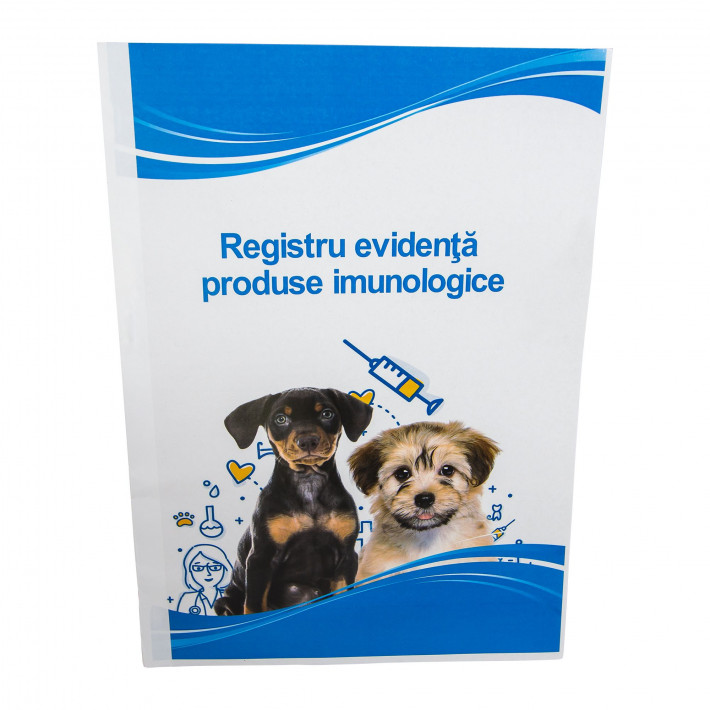Registru pentru produse imunologice, uz veterinar, A4, 50 file