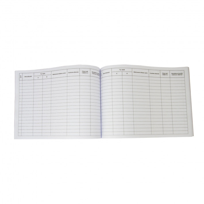 Registru eliberari retete, uz veterinar, A4, 50 file