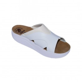 Papuci medicali anatomici ultra lejeri, piele ecologica, culoare ALB -125