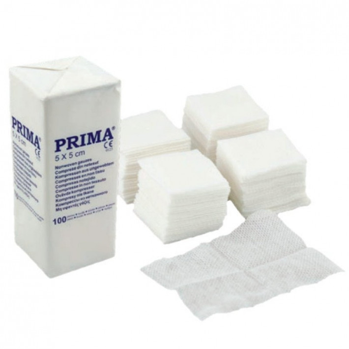 Comprese nesterile din PPSB PRIMA, pliate in 4, 5cmx5cm - 100 bucati