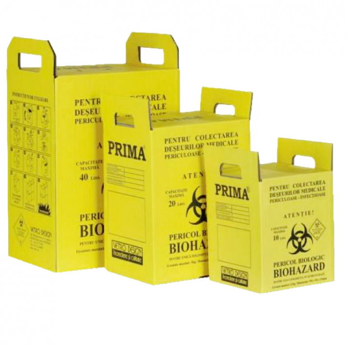 Cutie incinerare deseuri infectioase 40litri - 1 bucata