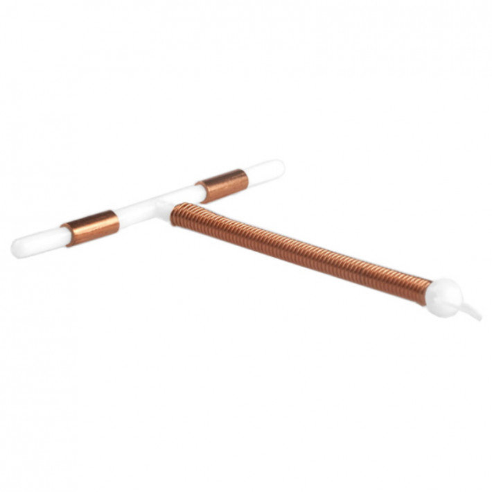 Sterilet intrauterin TCu380A, cu fir spiralat si colier din cupru, in forma T, 32mm, steril