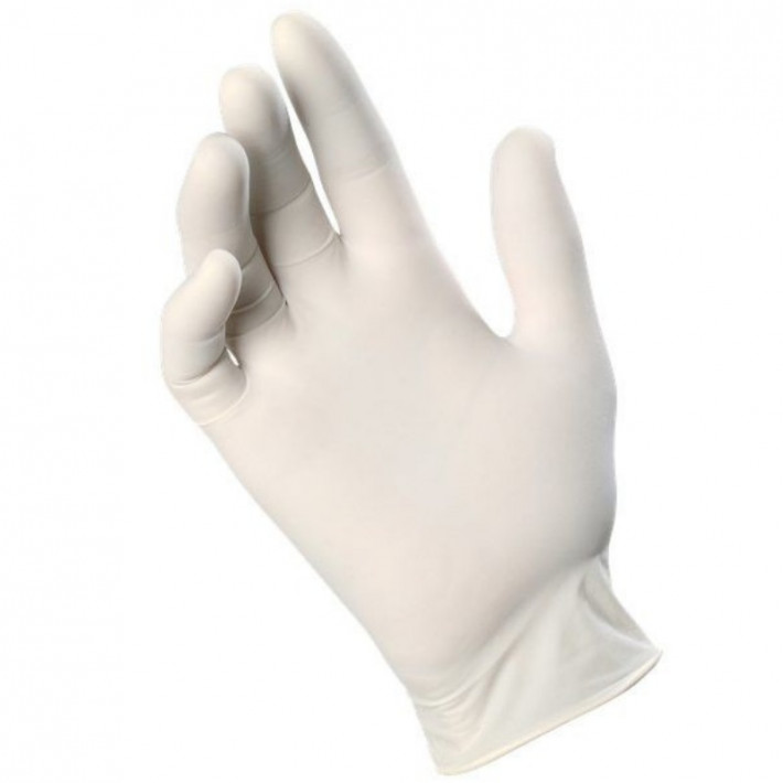 Manusi examinare latex albe usor pudrate  - 100 bucati